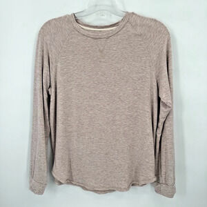 TXS Mauve Raglan Crewneck Sweatshirt Women’s Large Rayon Blend Soft Casual